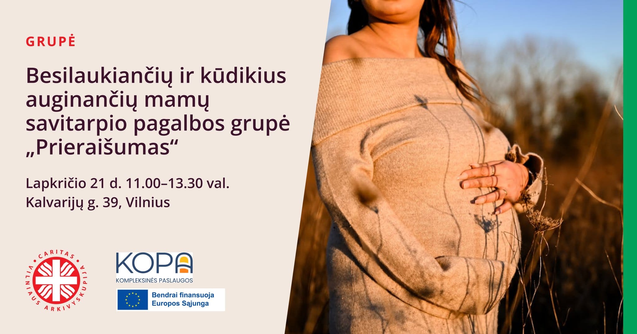 Besilaukiančių ir kūdikius auginančių mamyčių savitarpio pagalbos grupė „Prieraišumo formavimasis