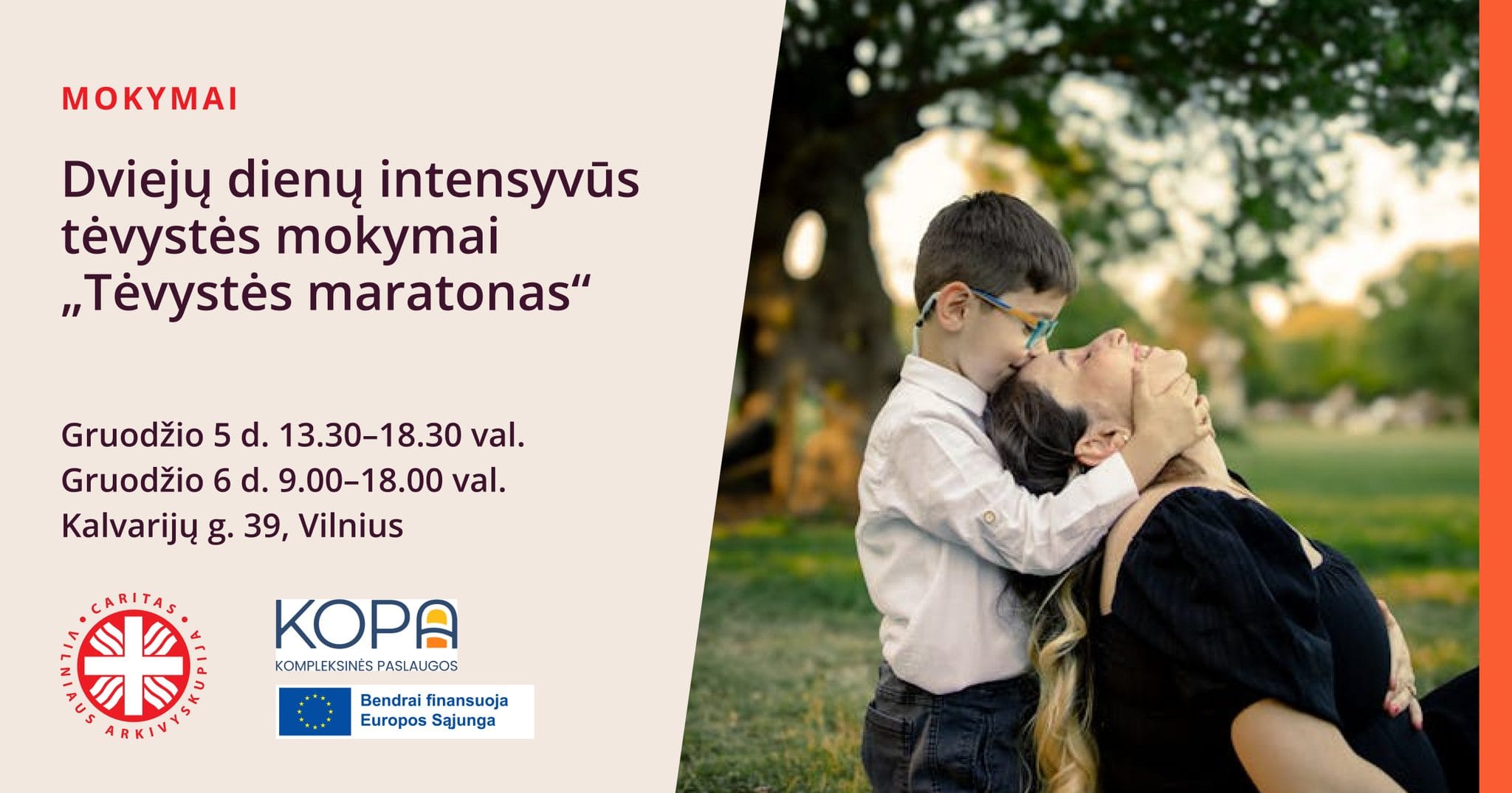 Dviejų dienų intensyvūs tėvystės mokymai „Tėvystės maratonas”