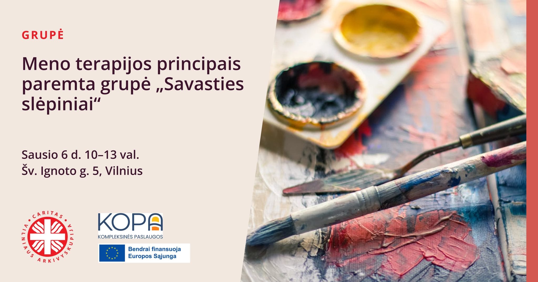 Meno terapijos principais paremta grupė „Savasties slėpiniai“ | Nemokama grupė