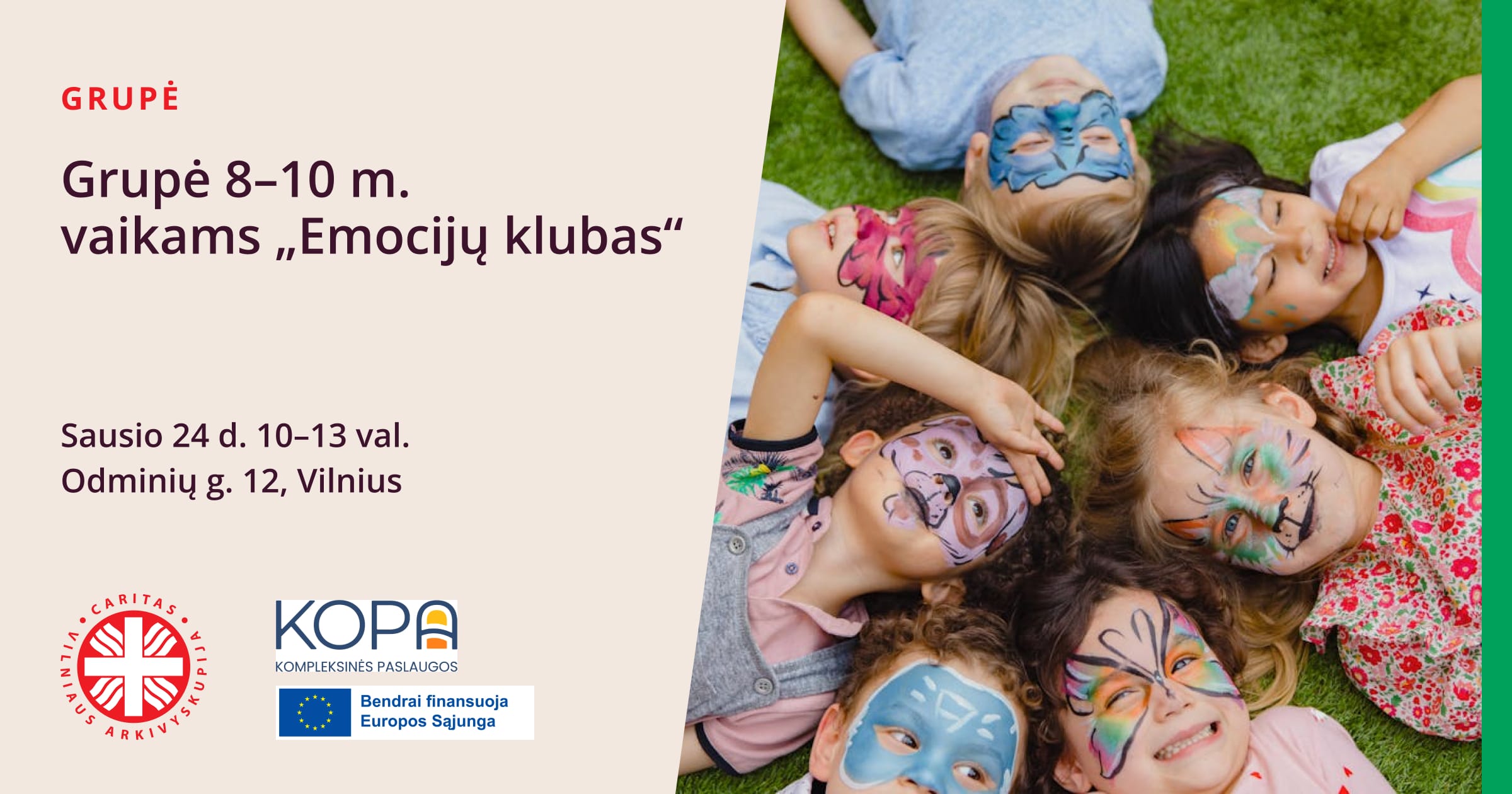 Grupė 8-10 m. vaikams „Emocijų klubas“