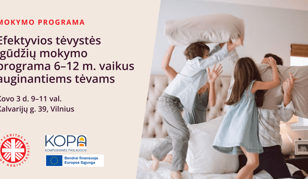 Efektyvios tėvystės įgūdžių mokymo programa 6-12 m. vaikus auginantiems tėvams 2026-03-03