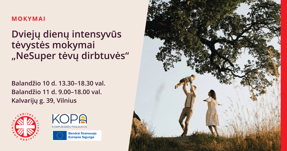 Dviejų dienų intensyvūs tėvystės mokymai „NeSuper tėvų dirbtuvės”