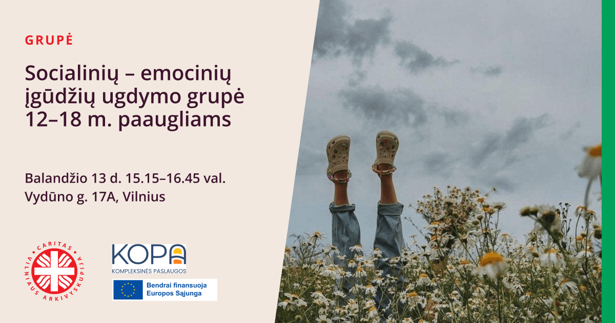 Socialinių – emocinių įgūdžių ugdymo grupė 12-18 m. paaugliams