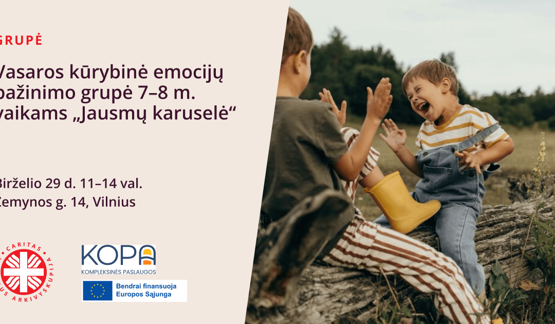 Vasaros kūrybinė emocijų pažinimo grupė 7-8 m. vaikams „Jausmų karuselė”