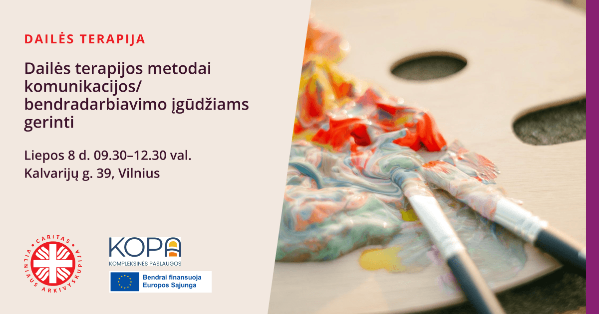Dailės terapijos metodai komunikacijos/bendradarbiavimo įgūdžiams gerinti (moterims)