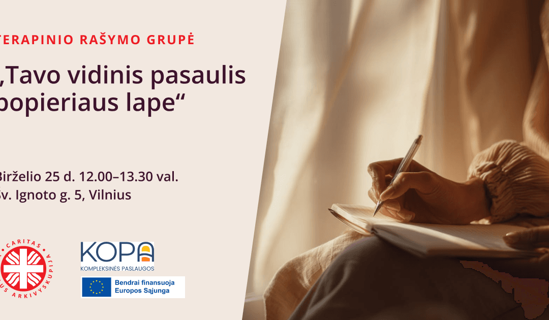 Terapinio rašymo grupė „Tavo vidinis pasaulis popieriaus lape”