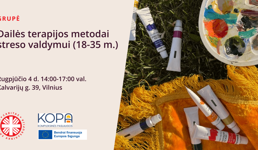 Dailės terapijos metodai streso valdymui (18-35 m.)