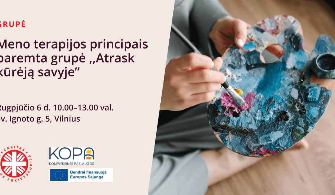 Meno terapijos principais paremta grupė ,,Atrask kūrėją savyje”