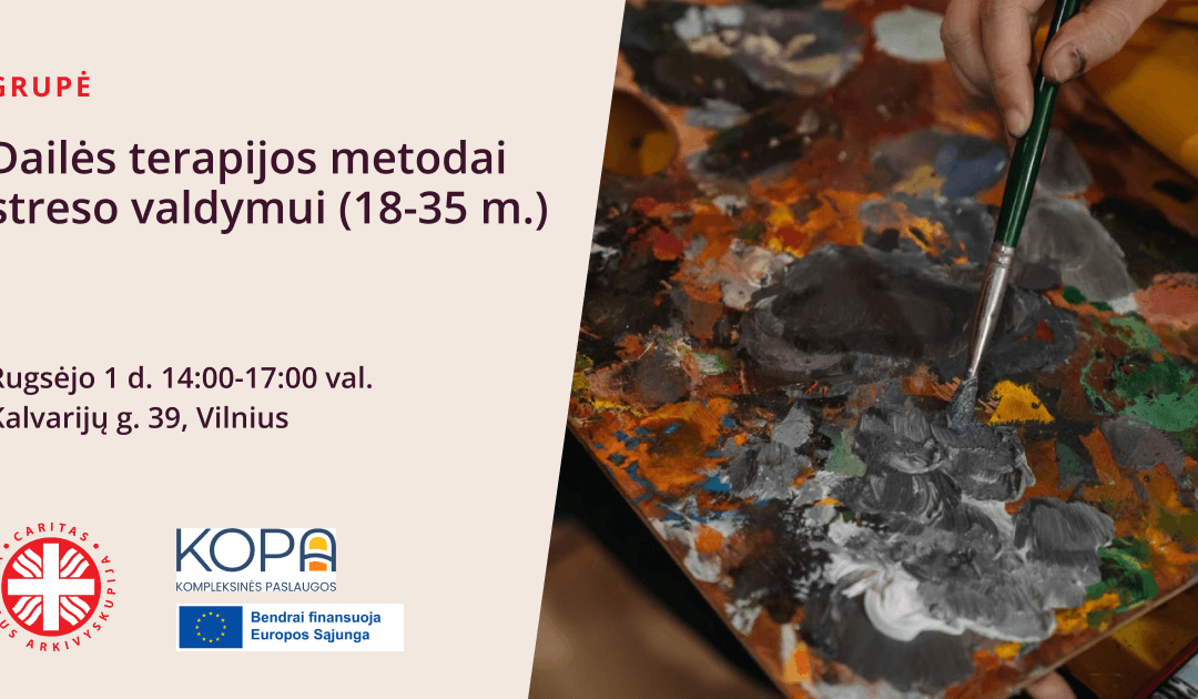 Dailės terapijos metodai streso valdymui (18-35 m.)