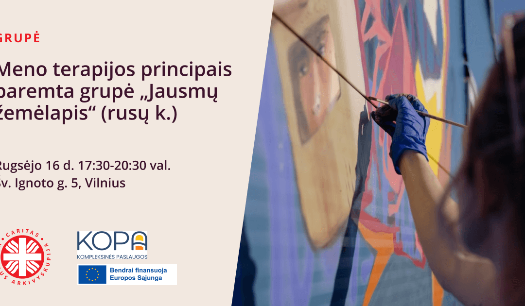 Meno terapijos principais paremta grupė „Jausmų žemėlapis“ (rusų k.)