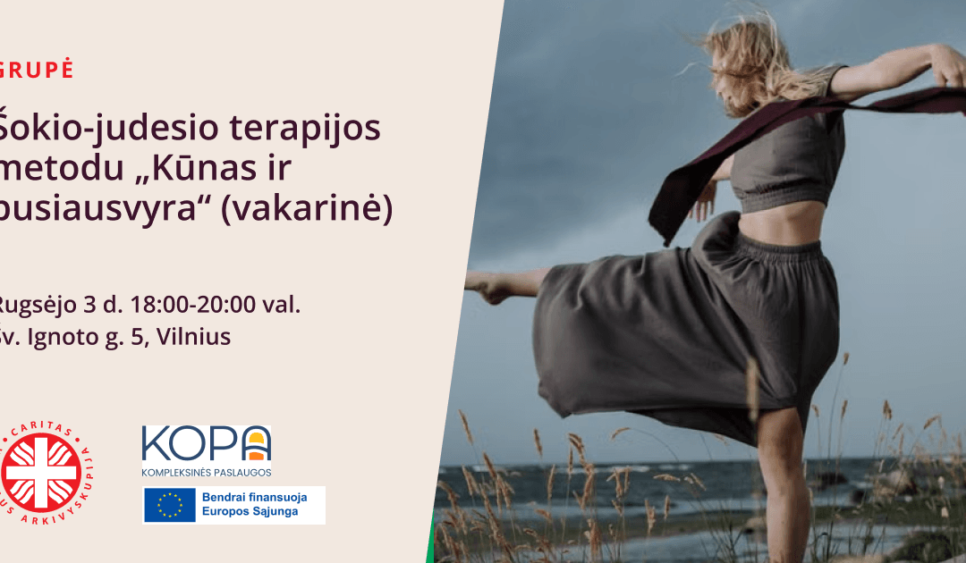 Grupė šokio-judesio terapijos metodu „Kūnas ir pusiausvyra“ (vakarinė)
