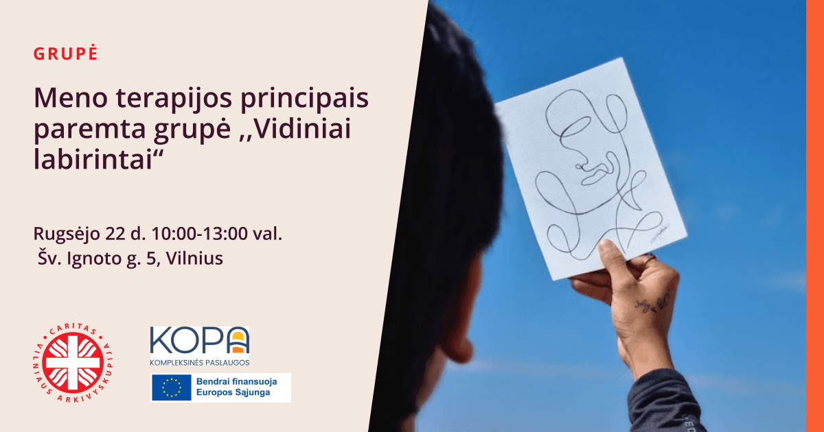 Meno terapijos principais paremta grupė ,,Vidiniai labirintai“