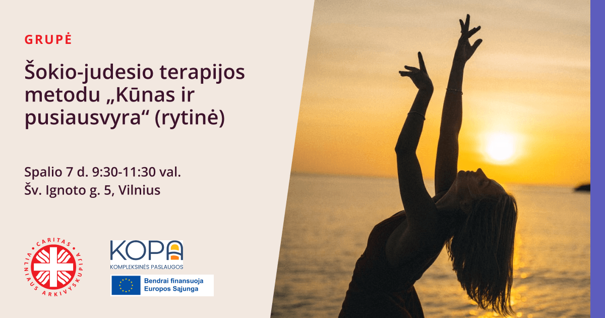 Grupė šokio-judesio terapijos metodu „Kūnas ir pusiausvyra“ (rytinė)